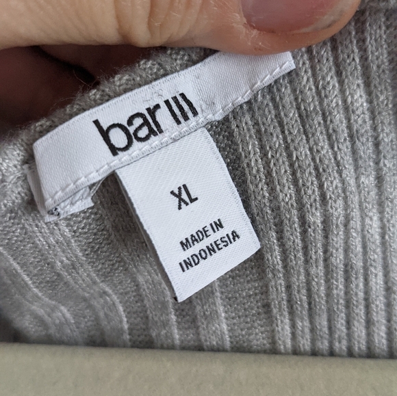 NWT bar III scoop neck sweater bodysuit grey - Picture 4 of 16
